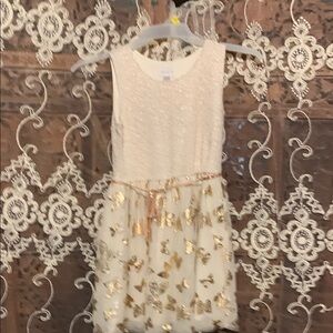 Place‎ Sparkling Cream Sleeveless Dress